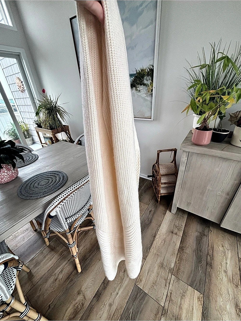 Banana Republic 100% Cashmere Cream Scarf